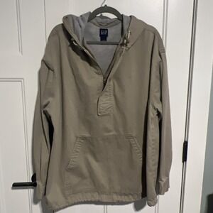 Gap Vintage Anorak Jacket Pullover Hooded Men's Large Oversized 90s Y2K 1/2‎ Zip